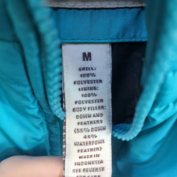 Vintage Y2K Aeropostale Down Puffer Vest Women Sz M Blue Full-Zip Preppy Pockets - Picture 2 of 16